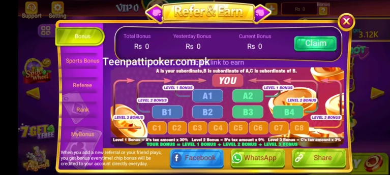 Teen Patti Poker Referral